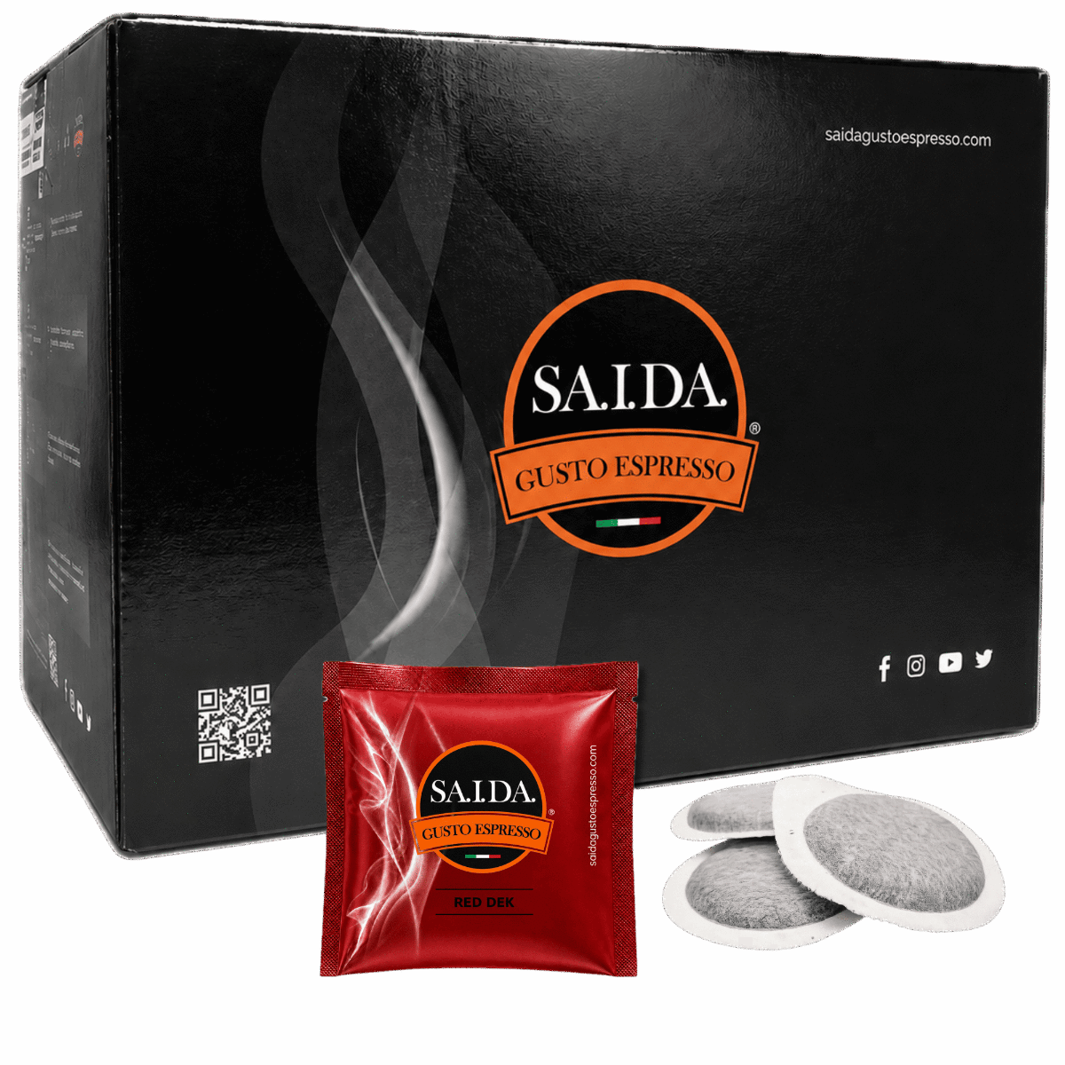 Cialde Saida Gusto Espresso, formato ESE 44, miscela Red Dek