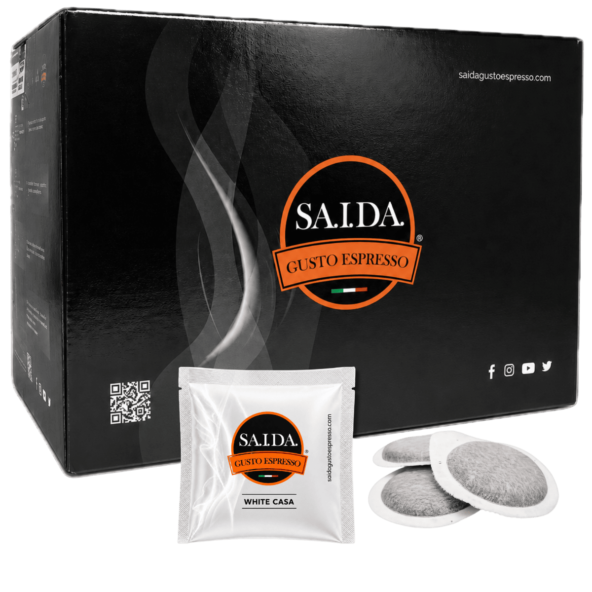 Cialde Saida Gusto Espresso, formato ESE 44, miscela White Casa