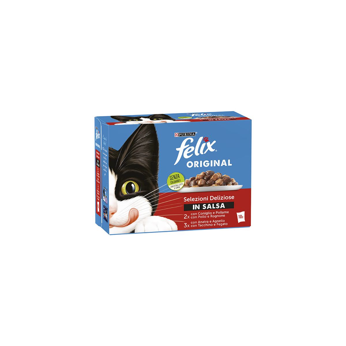 Felix Gatto Original, Le Ghiottonerie Multipack, Selezioni in Salsa 10x85gr