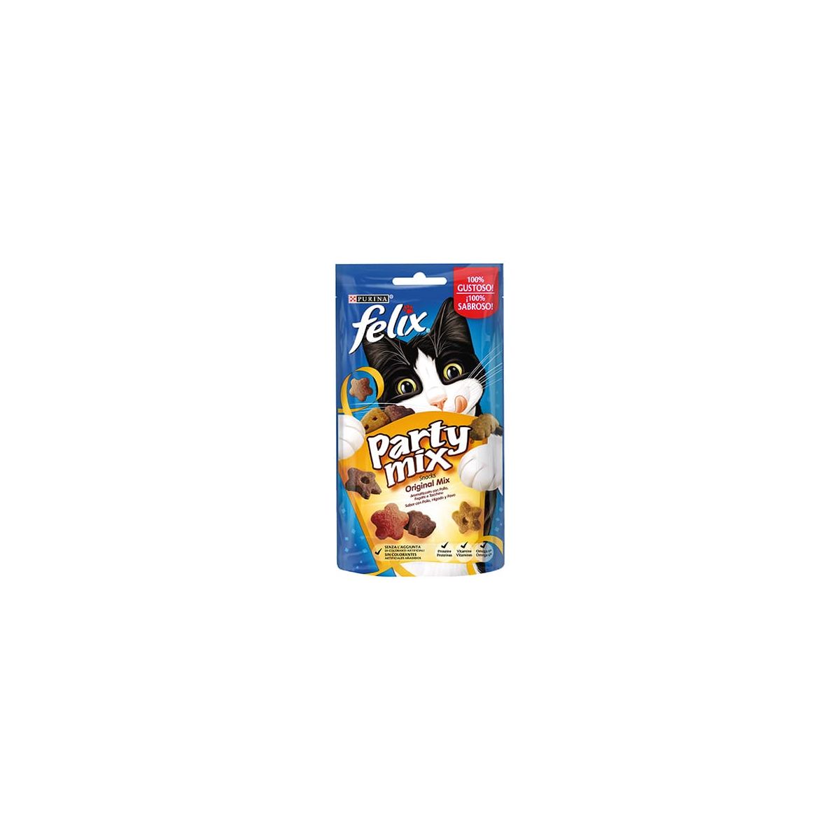 Felix Party Mix Gatto Original Mix Pollo, Fegato e Tacchino 60 Gr