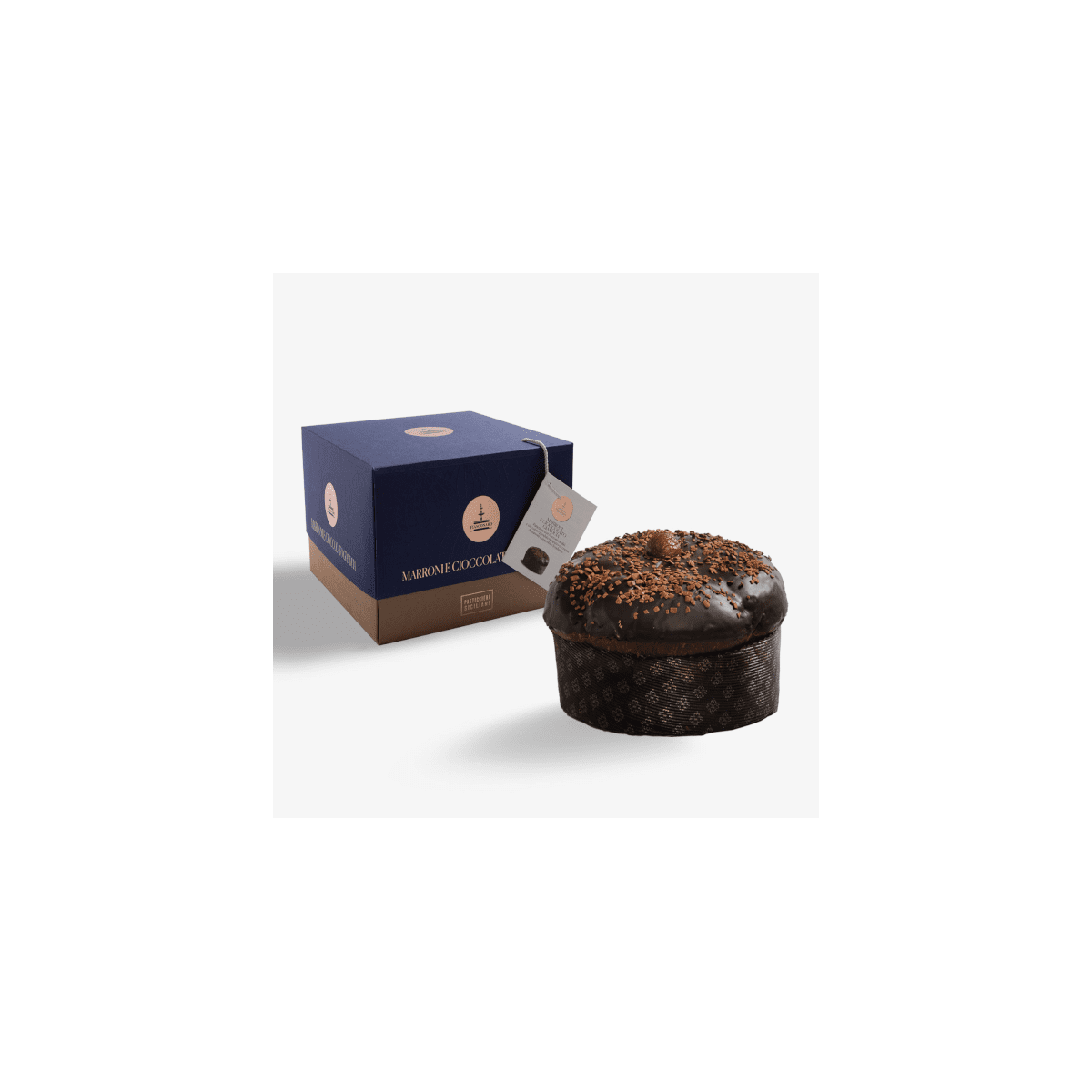 Fiasconaro Marron Noir, Panettone con canditi di marroni e gianduia, 1kg