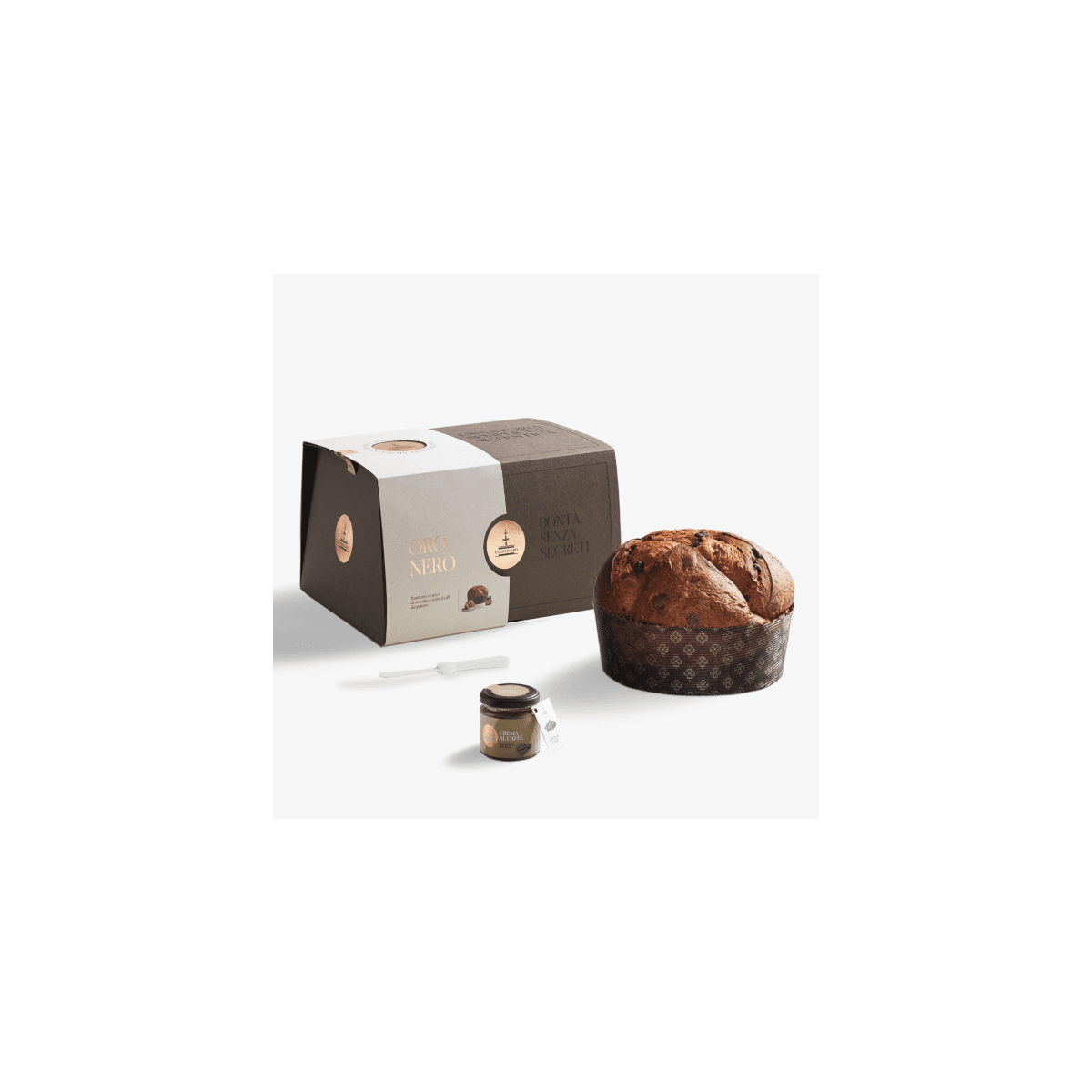 Fiasconaro Oro Nero, Panettone artigianale con caffè e cioccolato, 1Kg