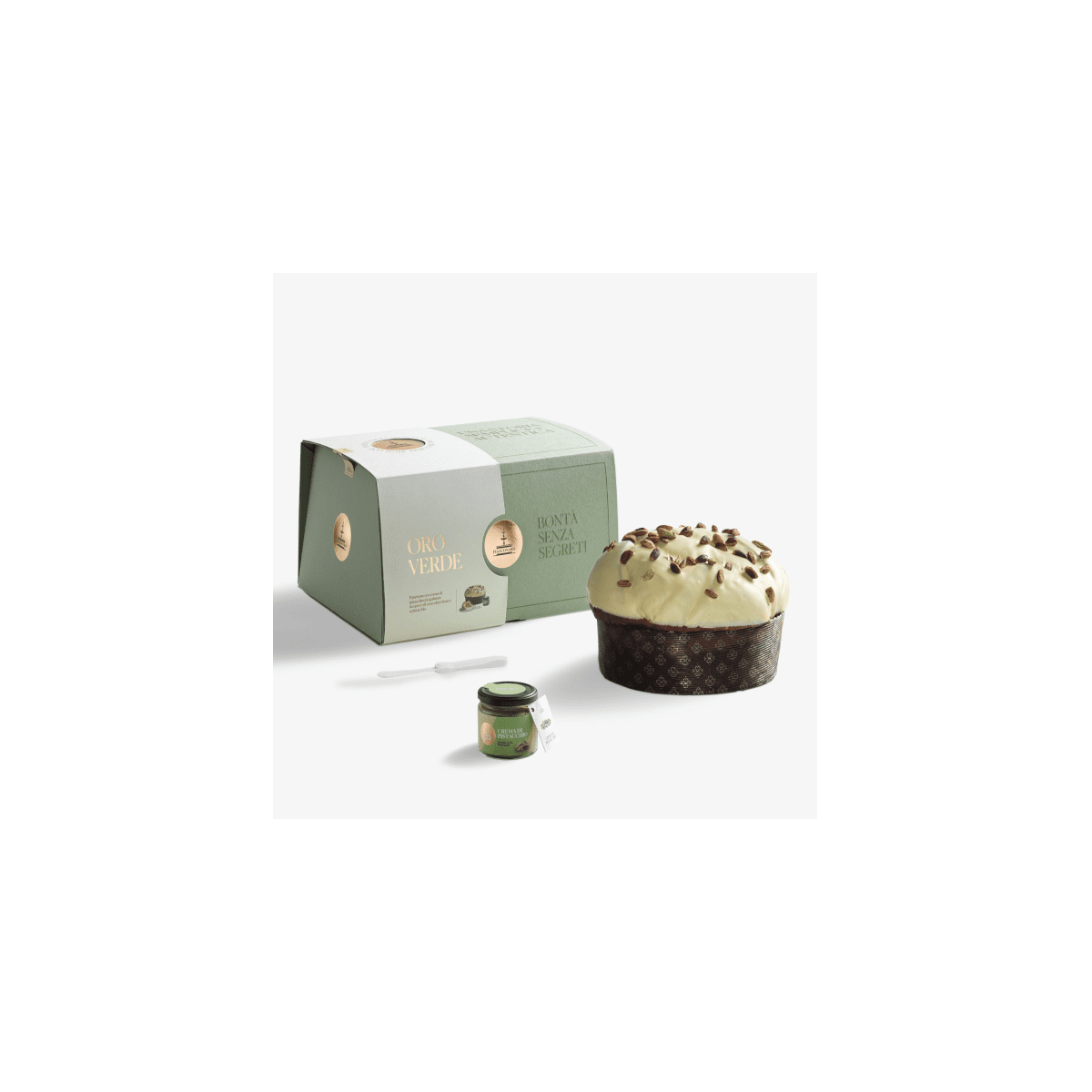 Fiasconaro Oro Verde, Panettone con Crema al Pistacchio, 1kg