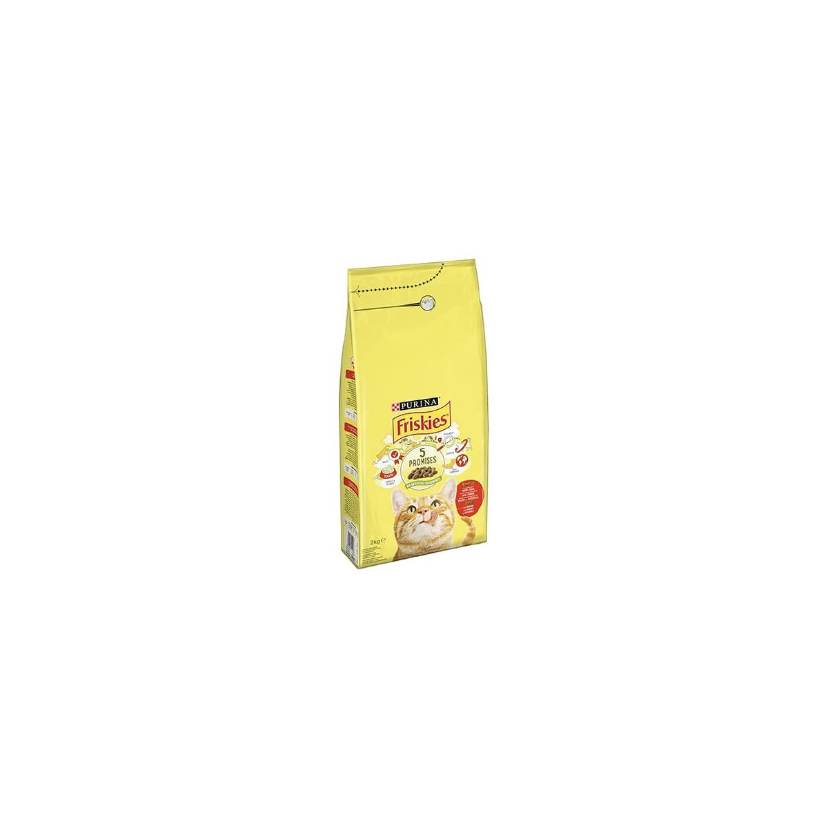 Friskies Gatto crocchette Adult con mix di Manzo, Pollo e Verdure, 2 Kg