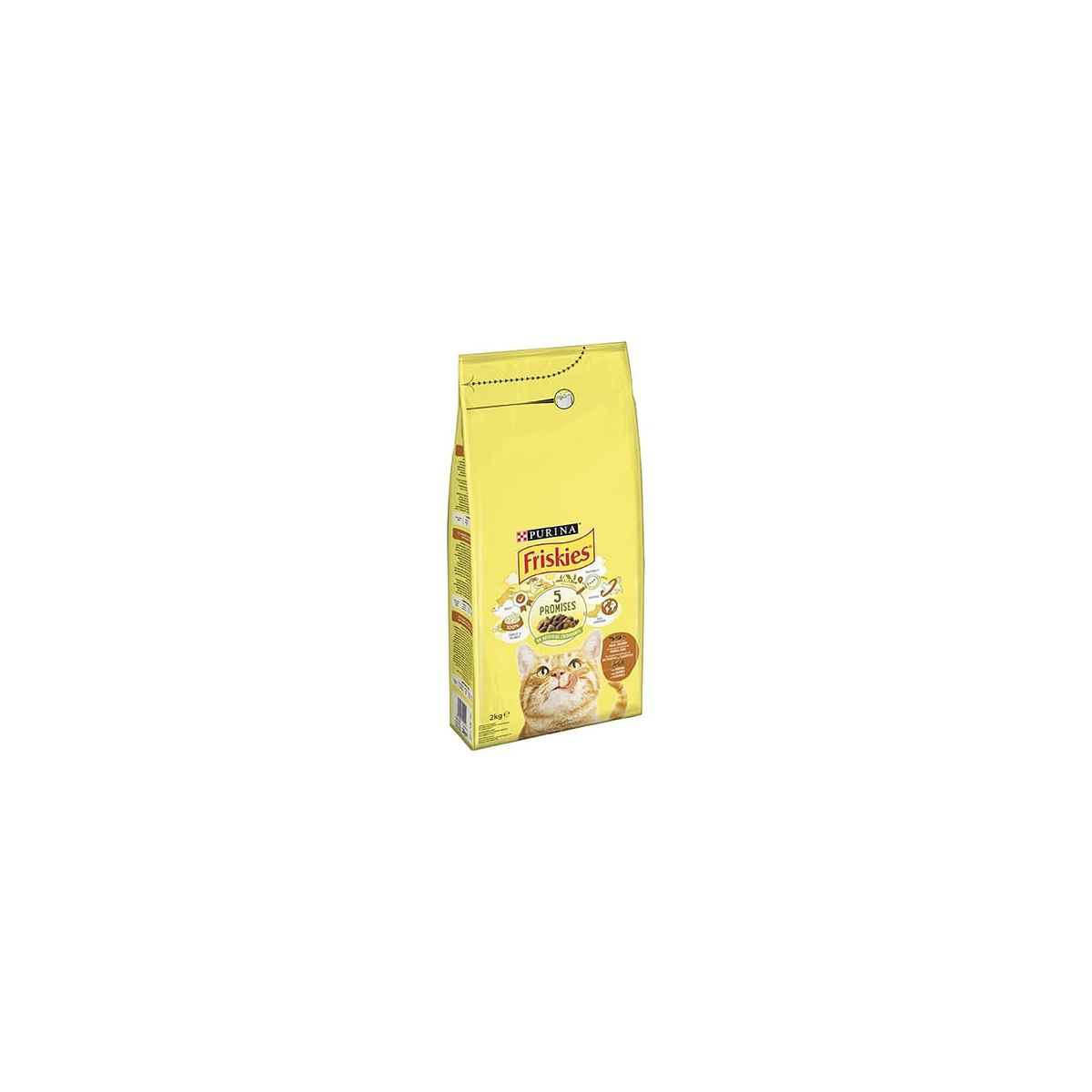 Friskies Gatto crocchette Adult con mix Pollo, Tacchino e Verdure, 2 Kg