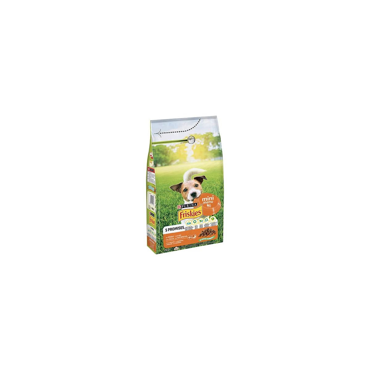 Friskies Mini Menu, Crocchette per Cani con Pollo e Verdure, 1.5Kg