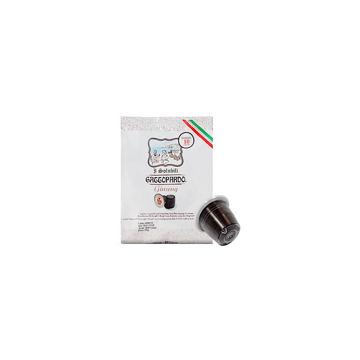 Ginseng Solubile in Capsule Gattopardo Compatibili Nespresso