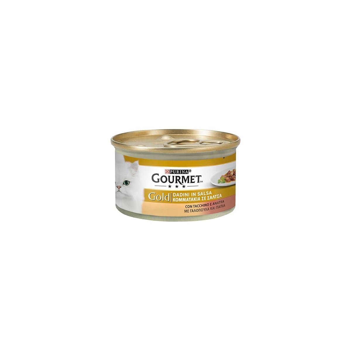 Gourmet Gold, Dadini in Salsa con Tacchino e Anatra per Gatti, 85gr