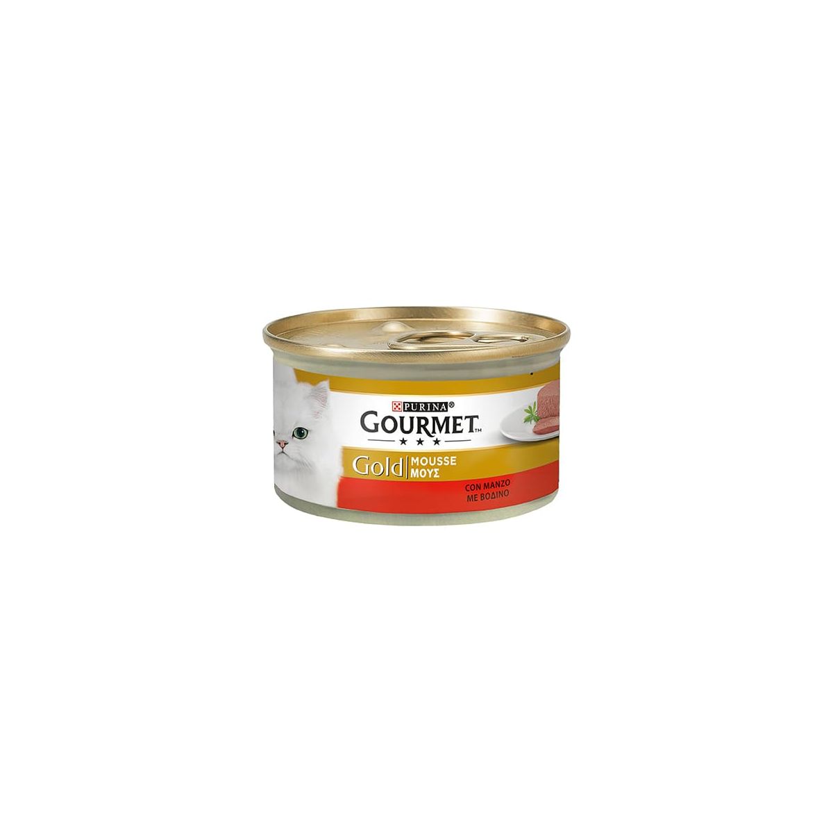 Gourmet Gold Gatto Mousse con Manzo, 85gr