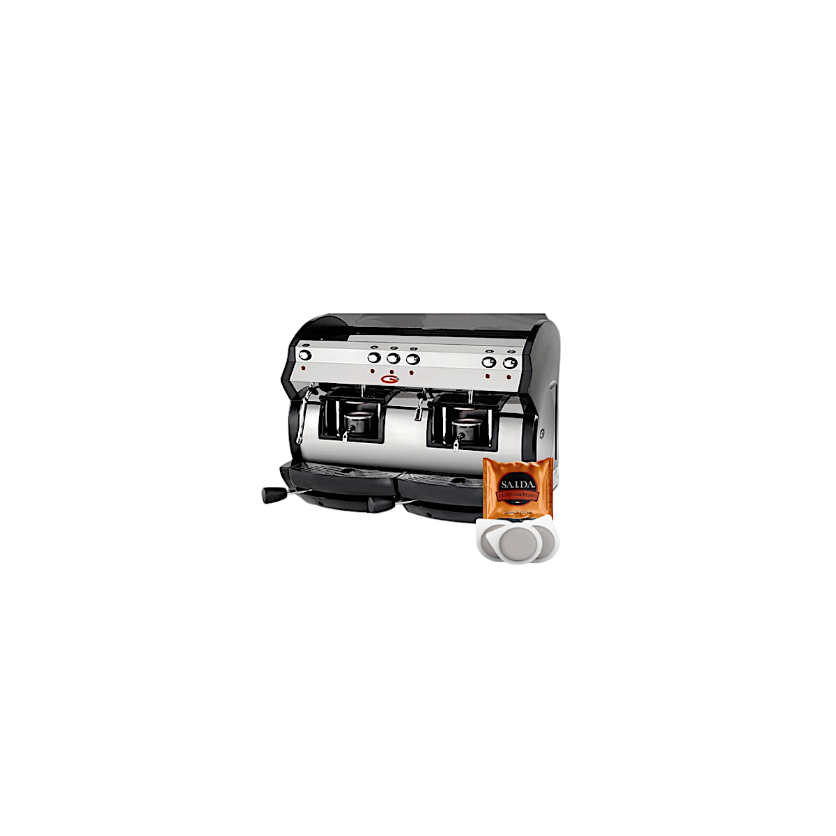 Macchina Caffè, Dada Vapor Double 230V + 100 Cialde Ese, Orange crema