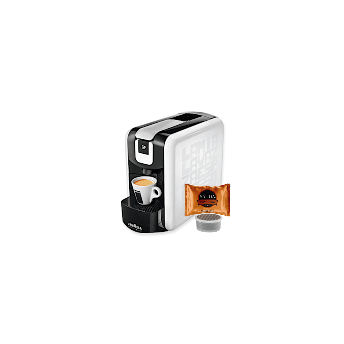 Lavazza EP Mini, Macchina caffè per capsule Espresso Point + 100 capsule Orange Crema