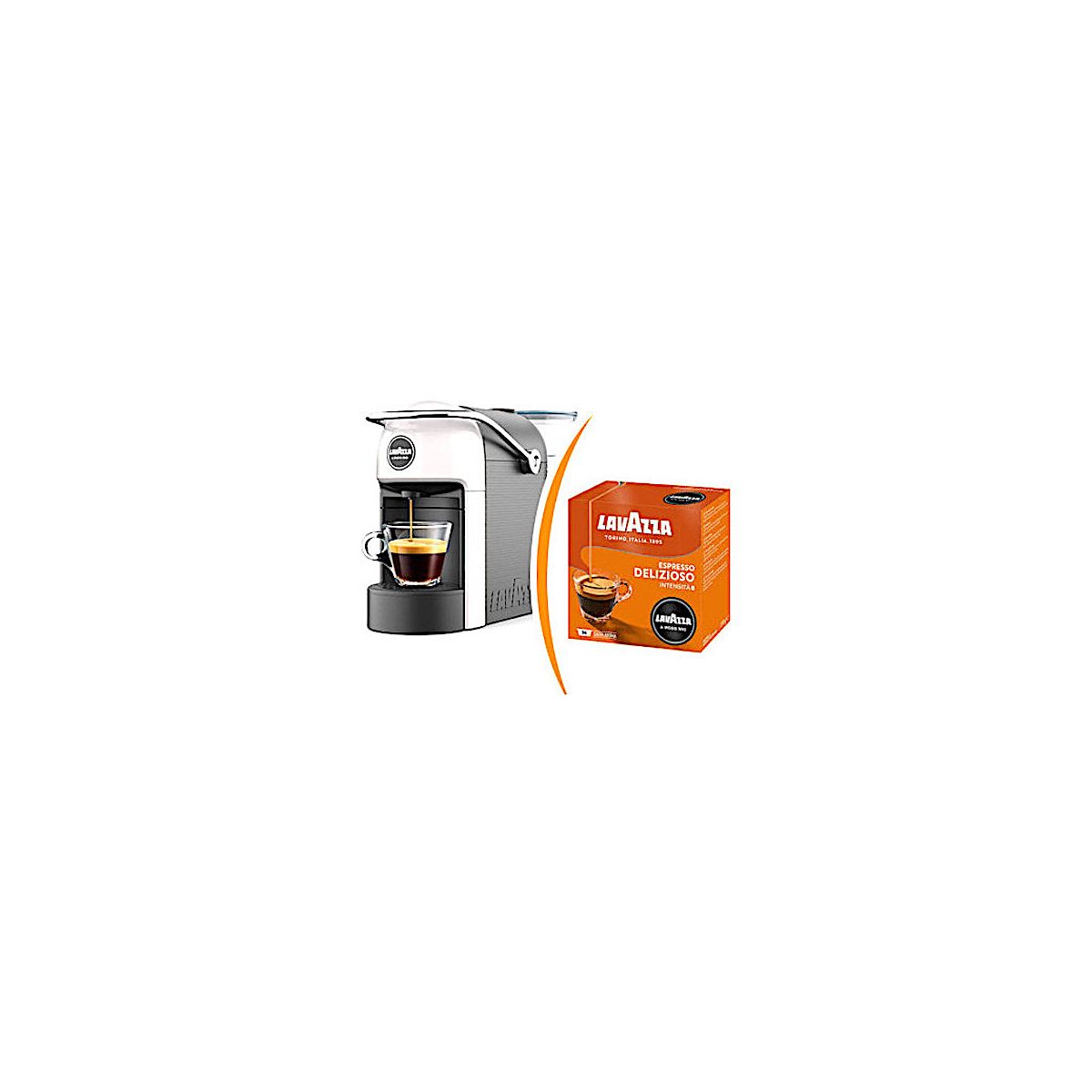 Macchina Caffè Lavazza A Modo Mio Jolie + 36 capsule A Modo Mio Delizioso