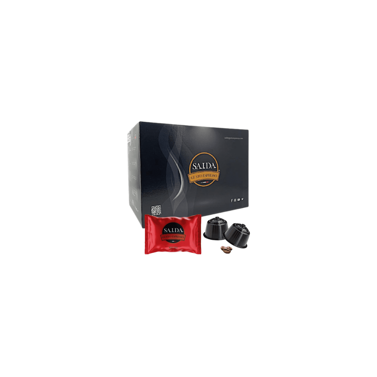 Capsule Saida Gusto Espresso Compatibili Dolce Gusto, Miscela Red Dek