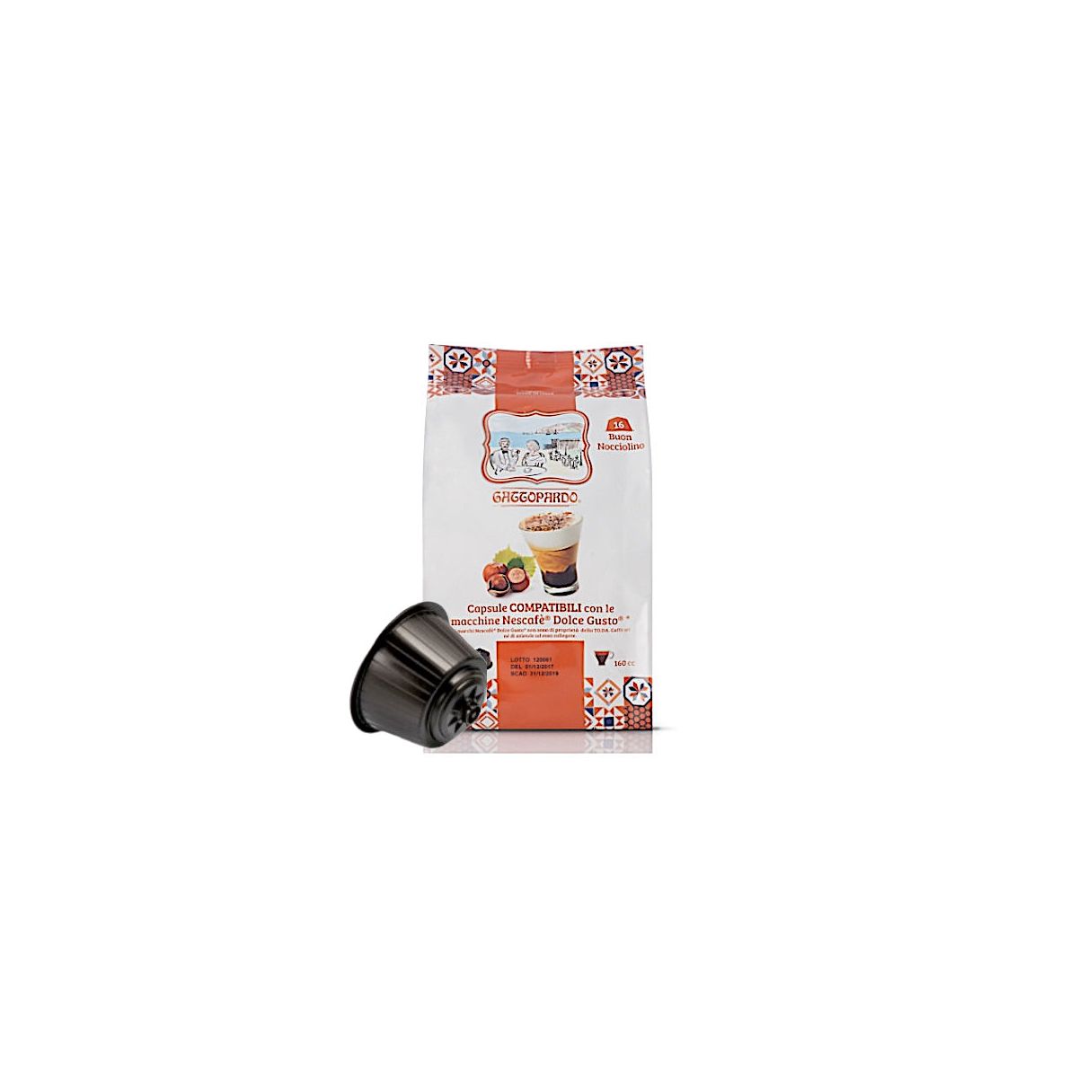 Nocciolino in Capsule Gattopardo Compatibili Dolce Gusto