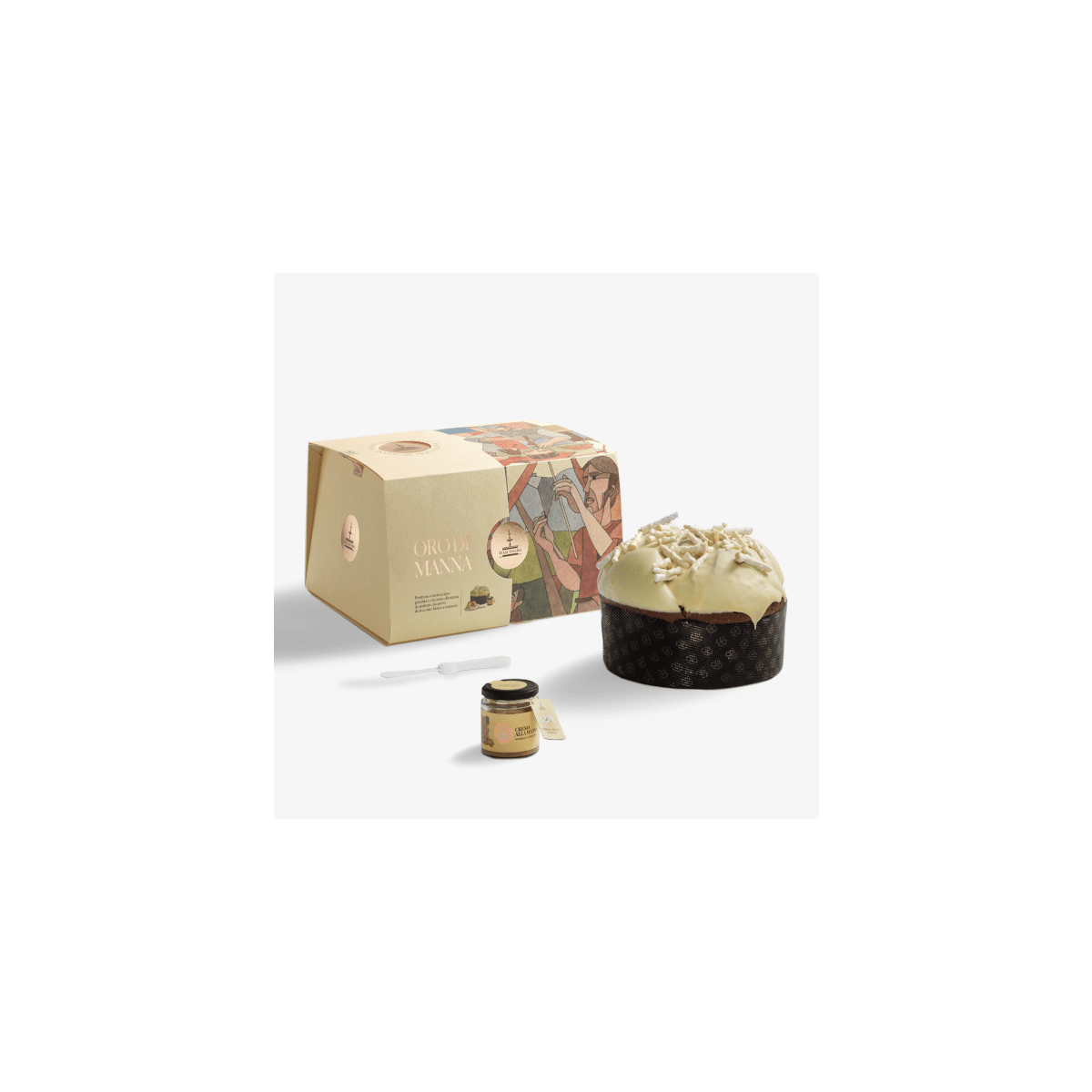 Fiasconaro Oro di Manna, Panettone con crema da spalmare, 1Kg