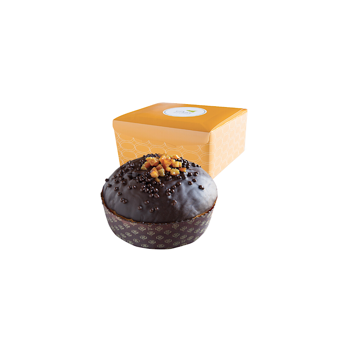Panettone Artigianale da 1 Kg Al Cioccolato Fondente e Arancia