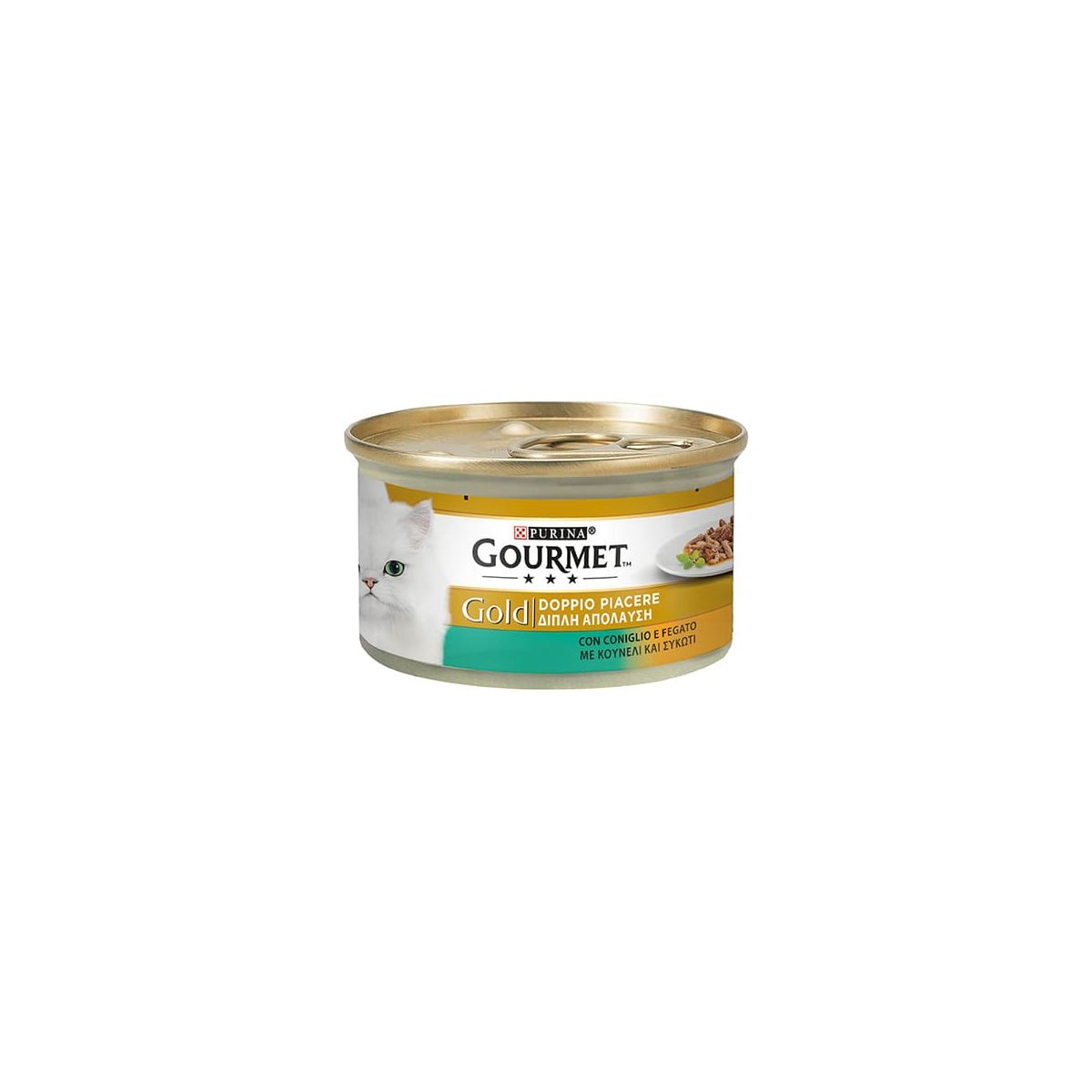 Gourmet Gold Doppio Piacere con Coniglio e Fegato per Gatti, 85gr