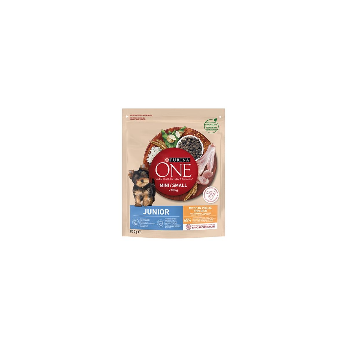 Purina One Mini Dog Junior Con Pollo E Riso 800 Gr