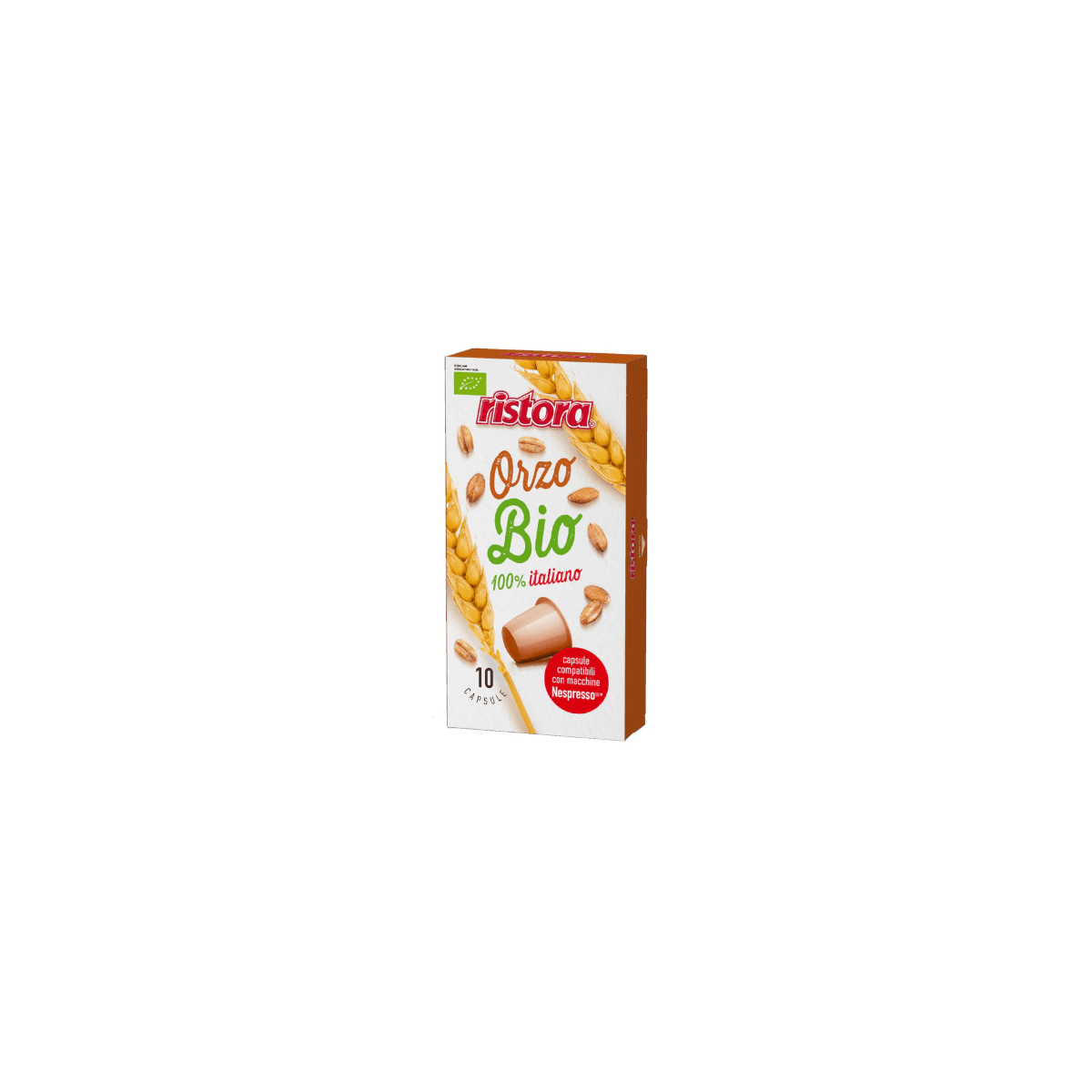 Orzo Solubile Biologico Ristora in capsule compatibili Nespresso, 10 pezzi