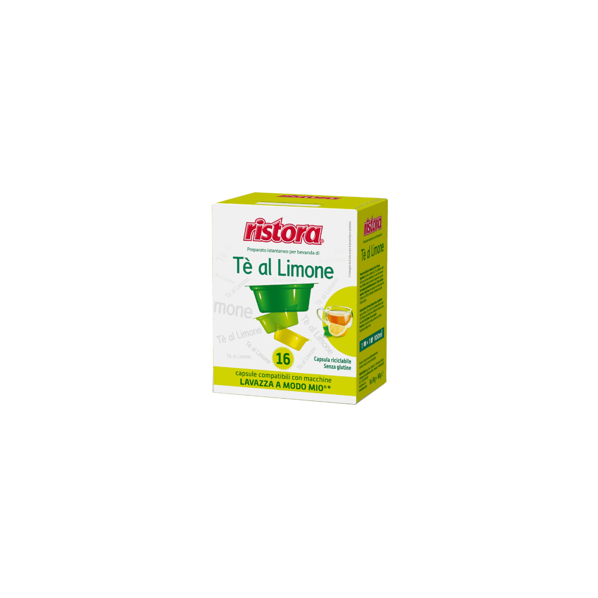 Tè al Limone Ristora in capsule compatibili A Modo Mio, 16 pezzi