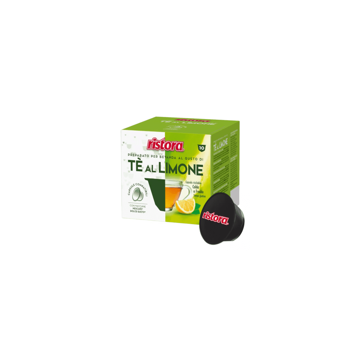 Tè al Limone Ristora in Capsule Compatibili Dolce Gusto, 10 pezzi