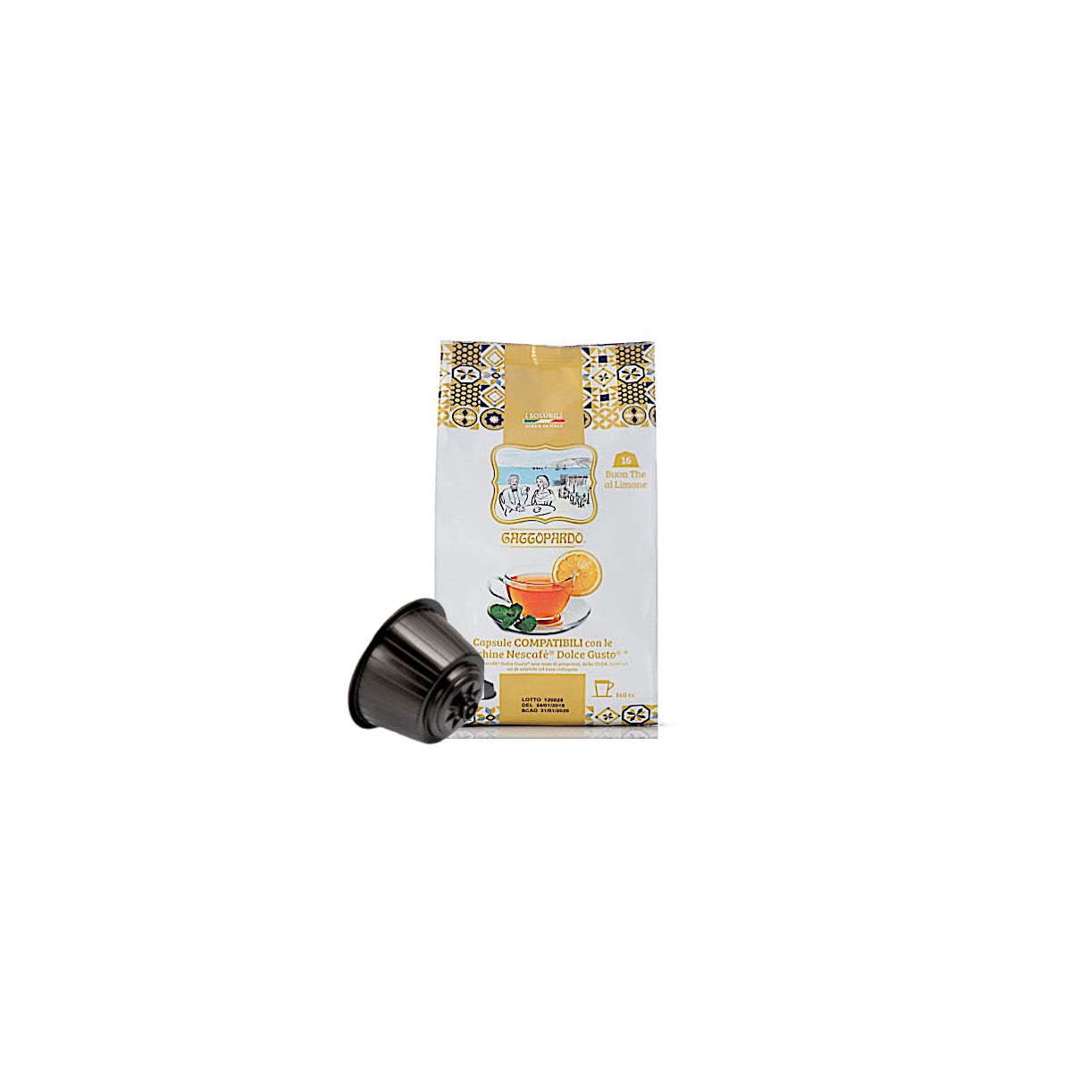 Tè Limone in Capsule Gattopardo Compatibili Dolce Gusto