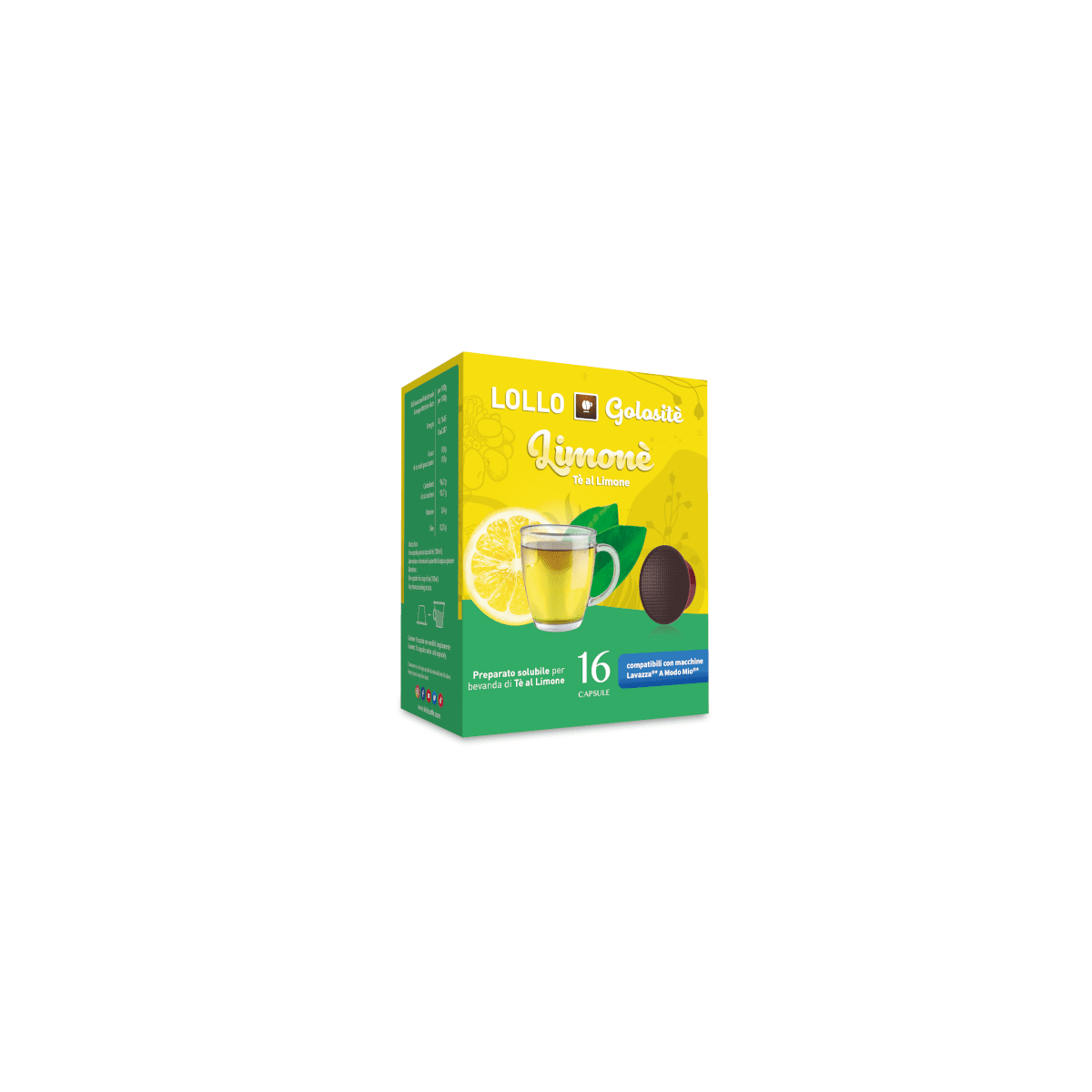 The al Limone in Capsule Lollo Caffè Compatibili A Modo Mio, 16 pezzi