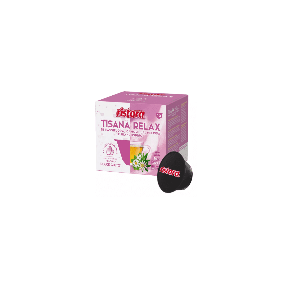 Tisana Relax Ristora in Capsule Compatibili Dolce Gusto, 10 pezzi